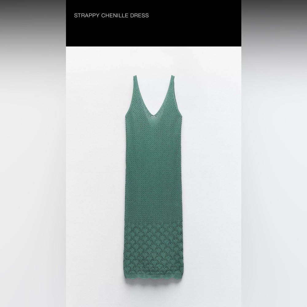 ZARA-STRAPPY CHENILLE DRESS